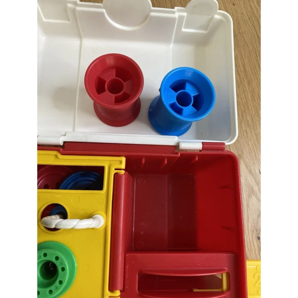 Vintage 1991 Fisher Price Baby's First Sewing‎ Box Kit Preschool Activity Toy